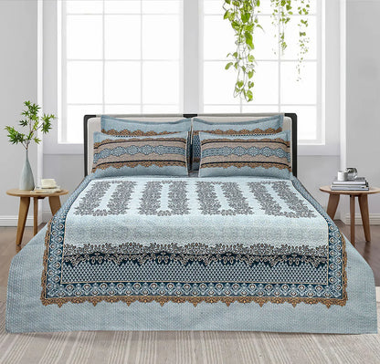 Jade 4 Pillow Multani Bedsheet Set |Single Two Pillow