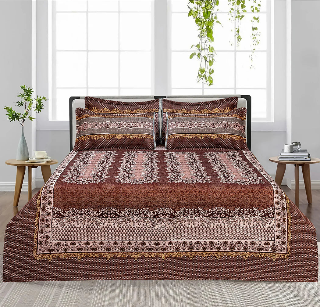 Jade 4 Pillow Multani Bedsheet Set |Single Two Pillow