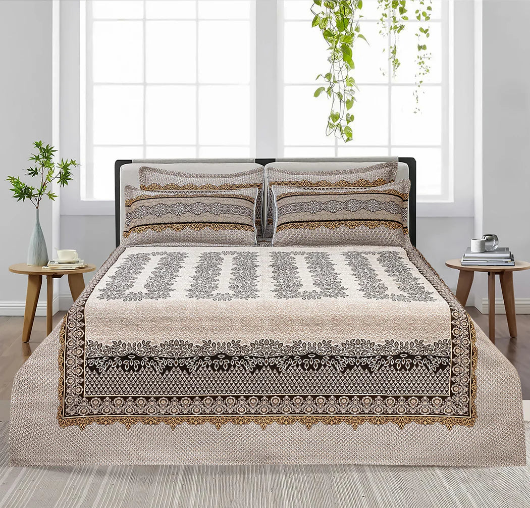 Jade 4 Pillow Multani Bedsheet Set |Single Two Pillow