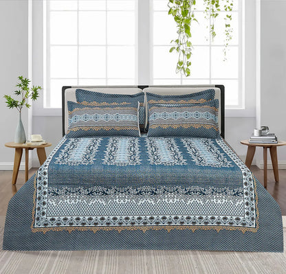 Jade 4 Pillow Multani Bedsheet Set |Single Two Pillow