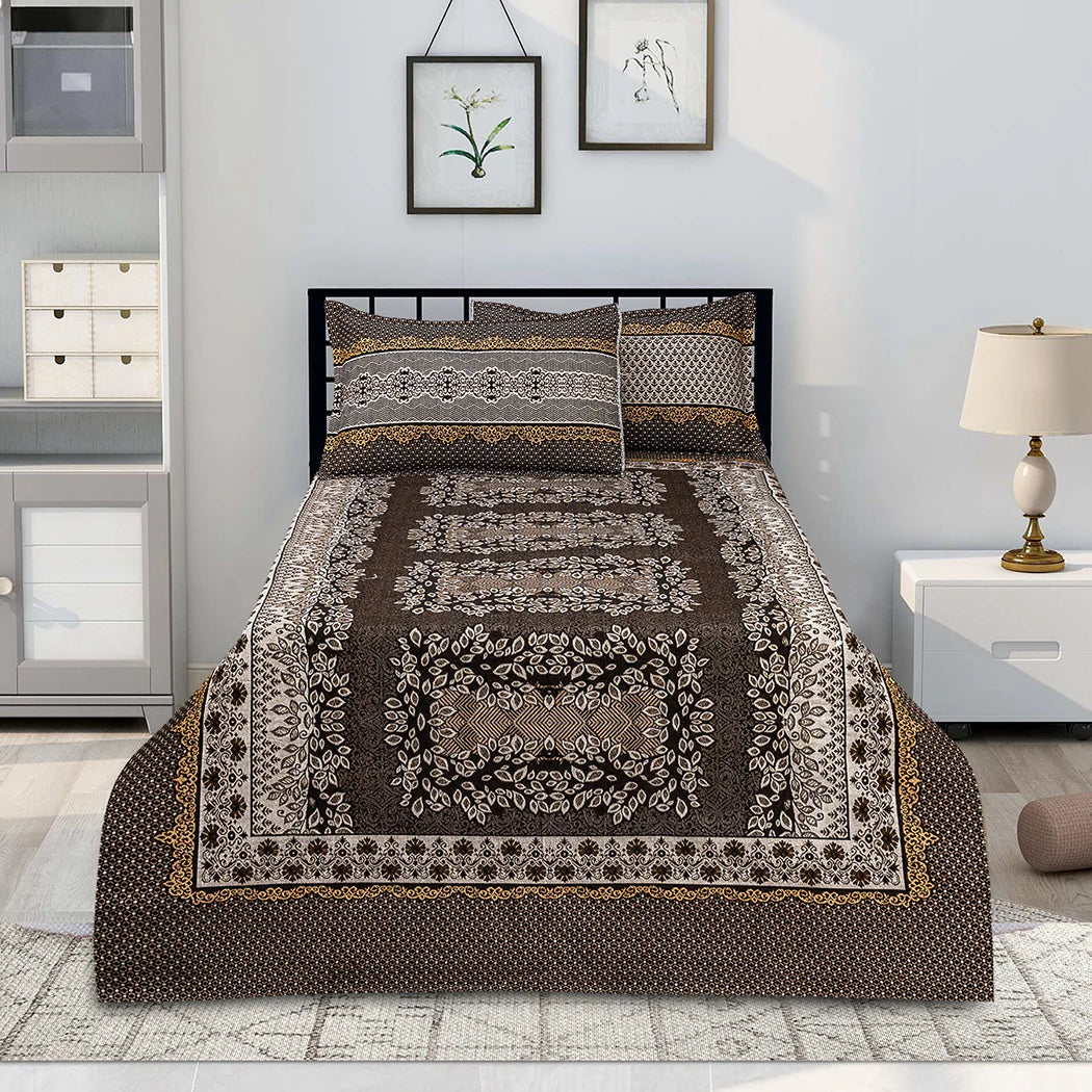 Jade 4 Pillow Multani Bedsheet Set |Single Two Pillow