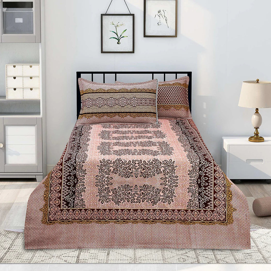 Jade 4 Pillow Multani Bedsheet Set |Single Two Pillow