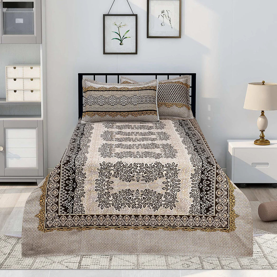 Jade 4 Pillow Multani Bedsheet Set |Single Two Pillow