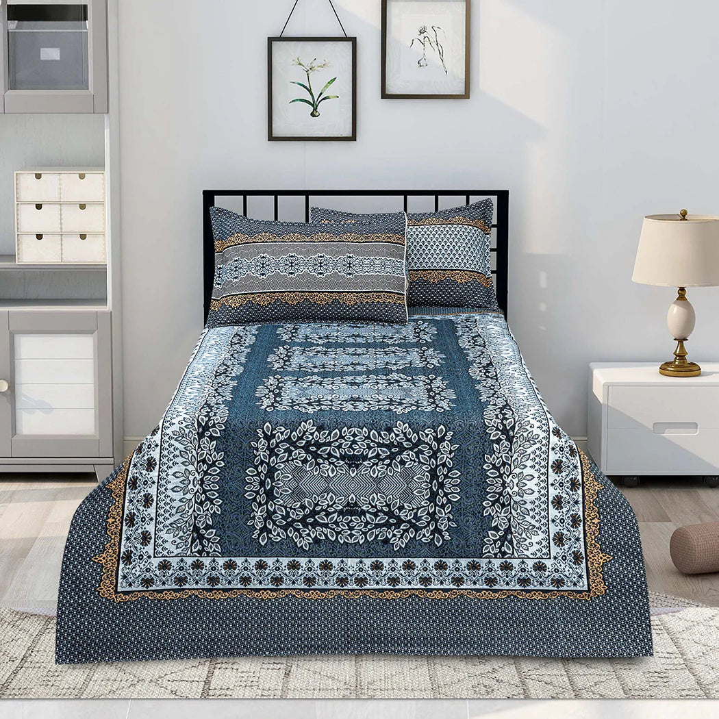 Jade 4 Pillow Multani Bedsheet Set |Single Two Pillow