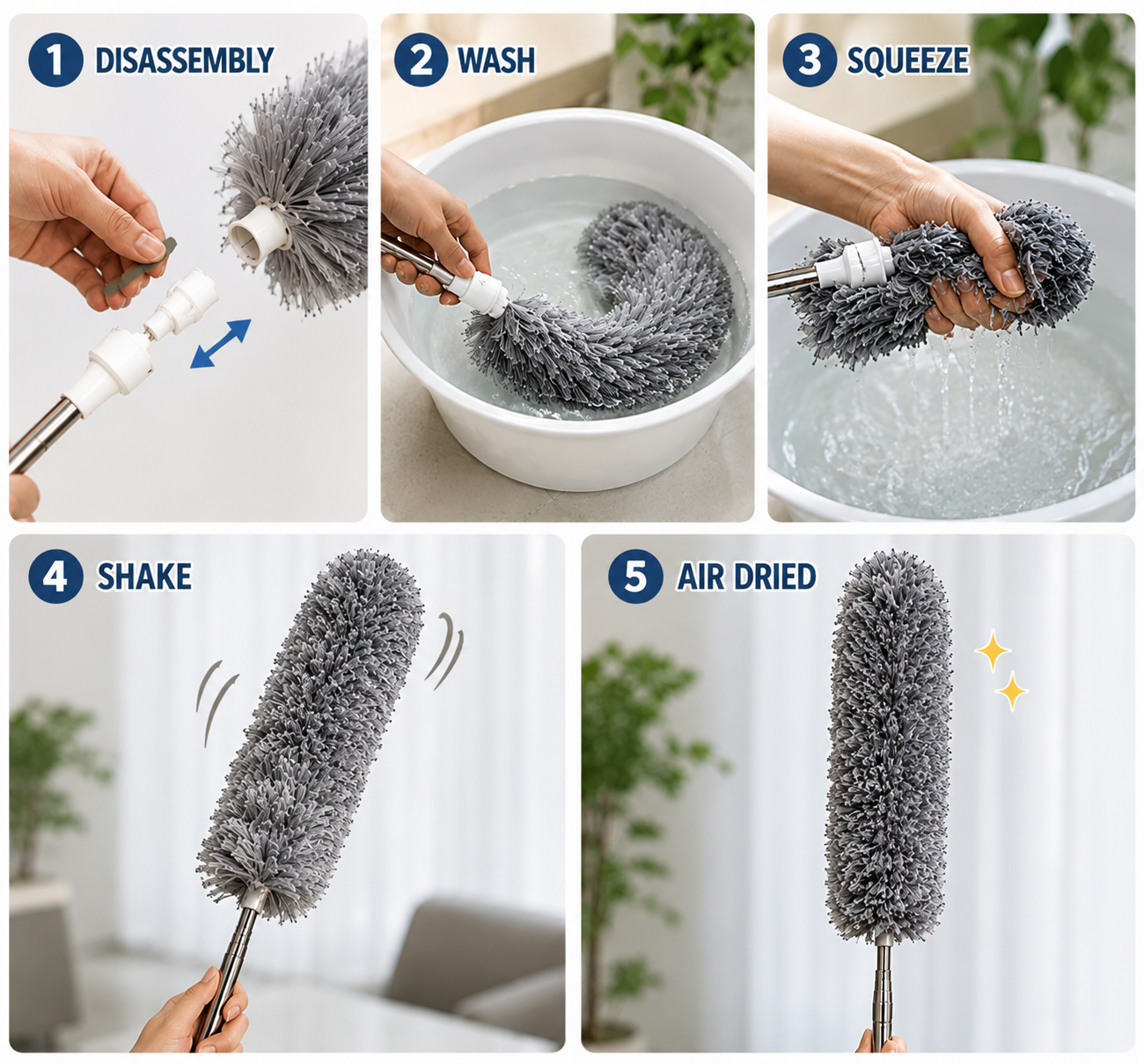 Bendable & Extendable Microfiber Duster