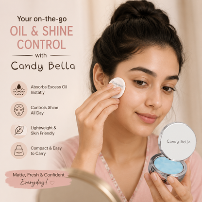 Candy Bella Gel Powder Compact | Smooth Matte Finish Face Powder | Lightweight Buildable Coverage
