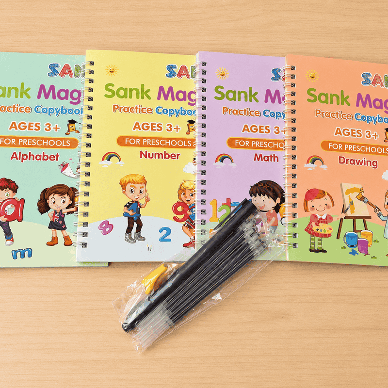 Sank Magic Practice Copybook for Kids | Reusable Handwriting Learning Workbook