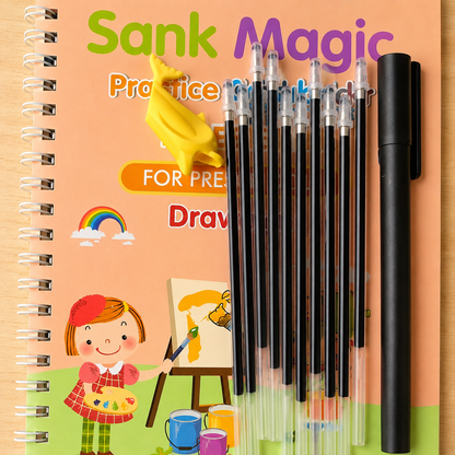 Sank Magic Practice Copybook for Kids | Reusable Handwriting Learning Workbook