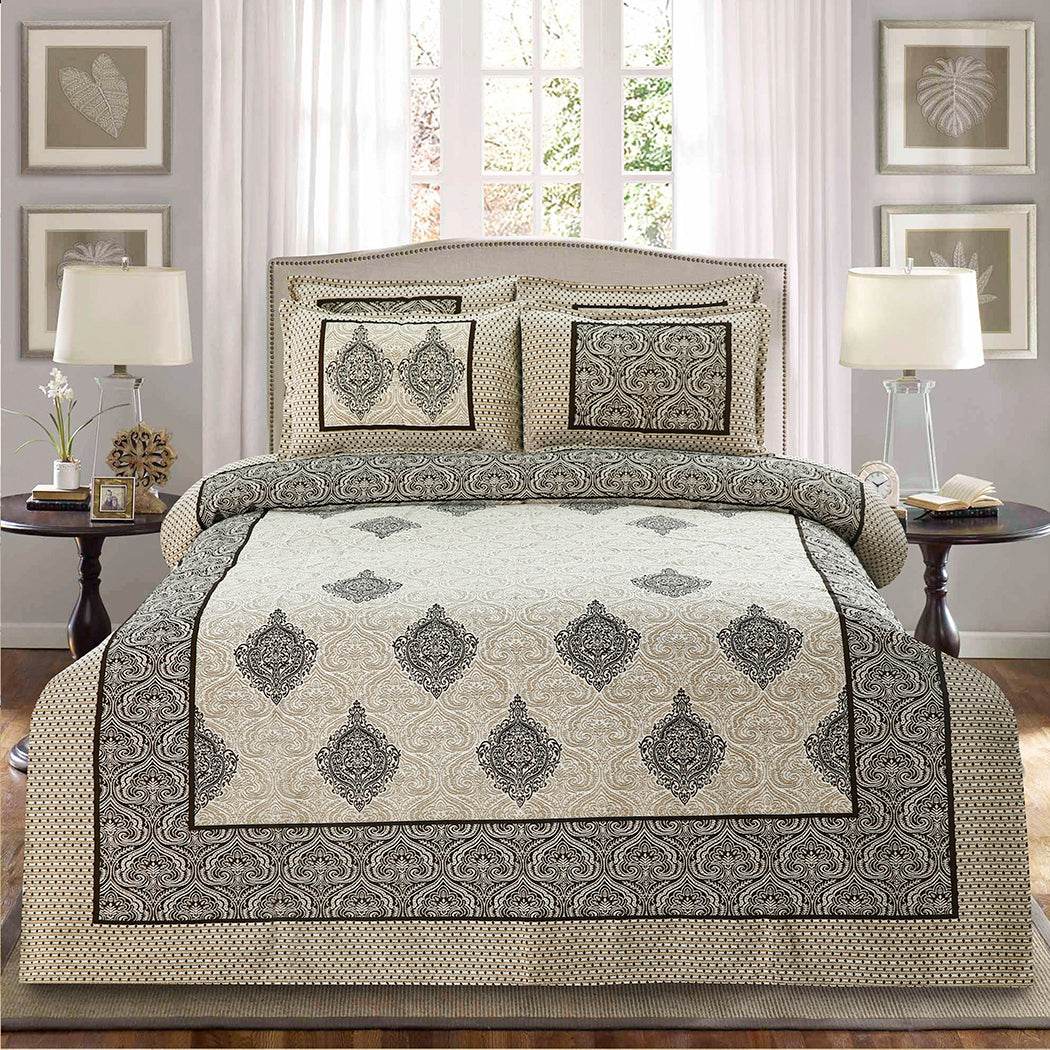 Lush 4 pillow Multani Bedsheet Set | Single (2 Pillow Covers)