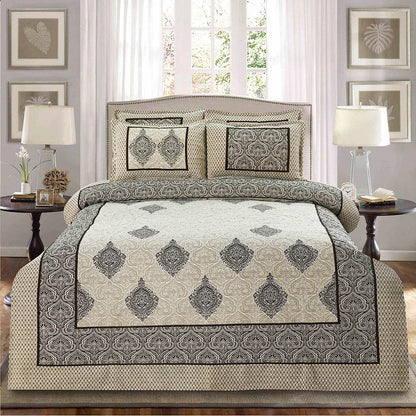 Lush 4 pillow Multani Bedsheet Set | Single (2 Pillow Covers)