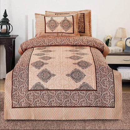 Lush 4 pillow Multani Bedsheet Set | Single (2 Pillow Covers)