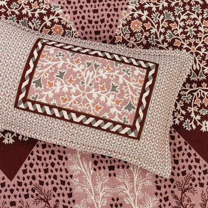 Opal Tea Pink 4 Pillow Multani Bedsheet Set (Single Two Pillow)