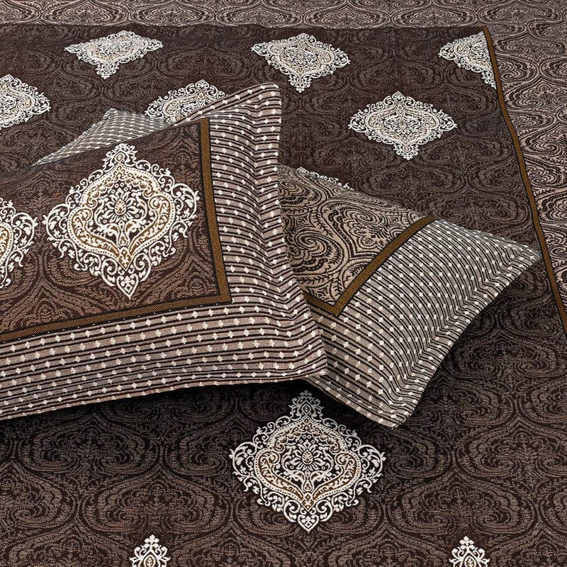 Lush 4 pillow Multani Bedsheet Set | Single (2 Pillow Covers)