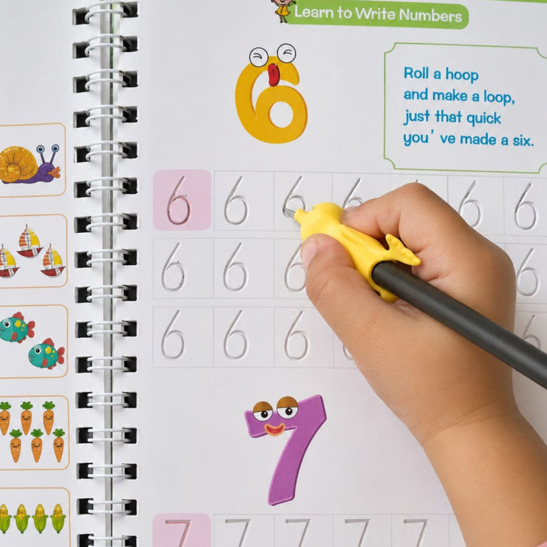 Sank Magic Practice Copybook for Kids | Reusable Handwriting Learning Workbook