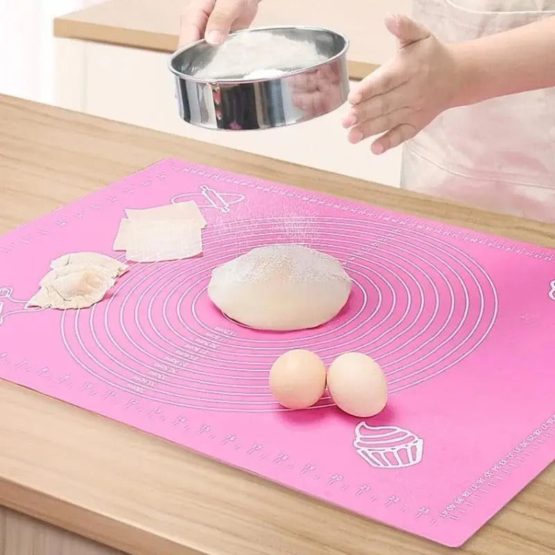 Non-Stick Silicone Baking & Dough Rolling Mat for Kitchen