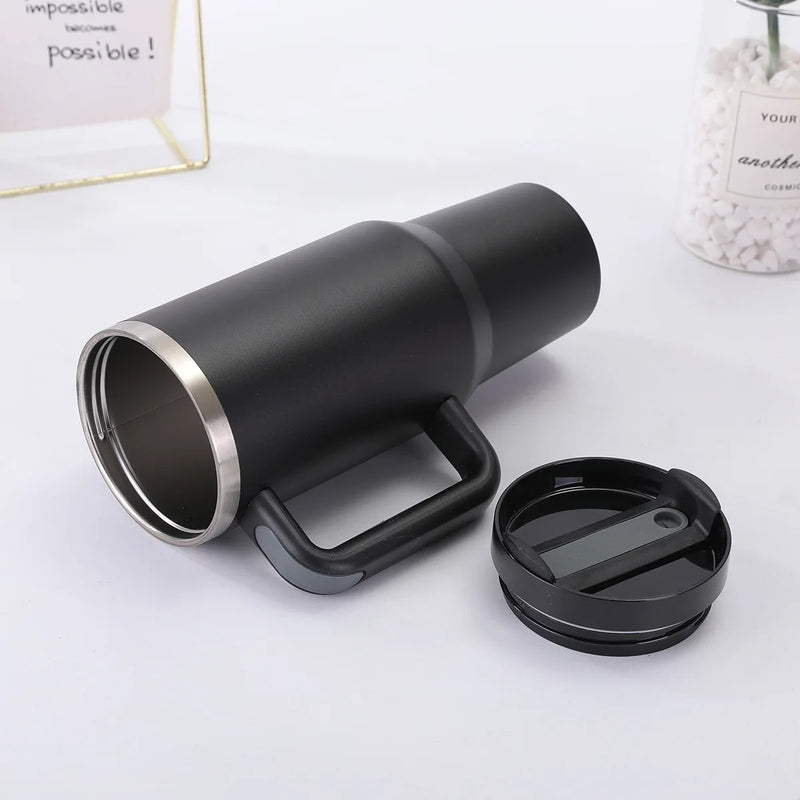40oz Vacuum Flask with Straw – Hot & Cold Insulated Tumbler/ Water Bottle