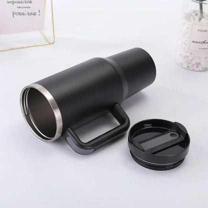 40oz Vacuum Flask with Straw – Hot & Cold Insulated Tumbler/ Water Bottle
