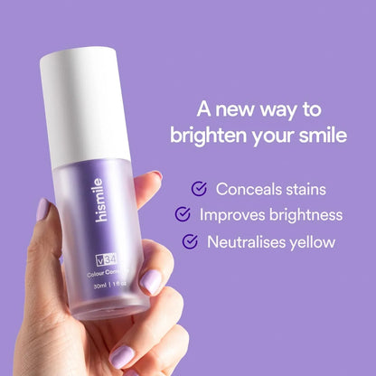 Hismile V34 Purple Teeth Whitening Colour Corrector | Instant Brighten Yellow Teeth