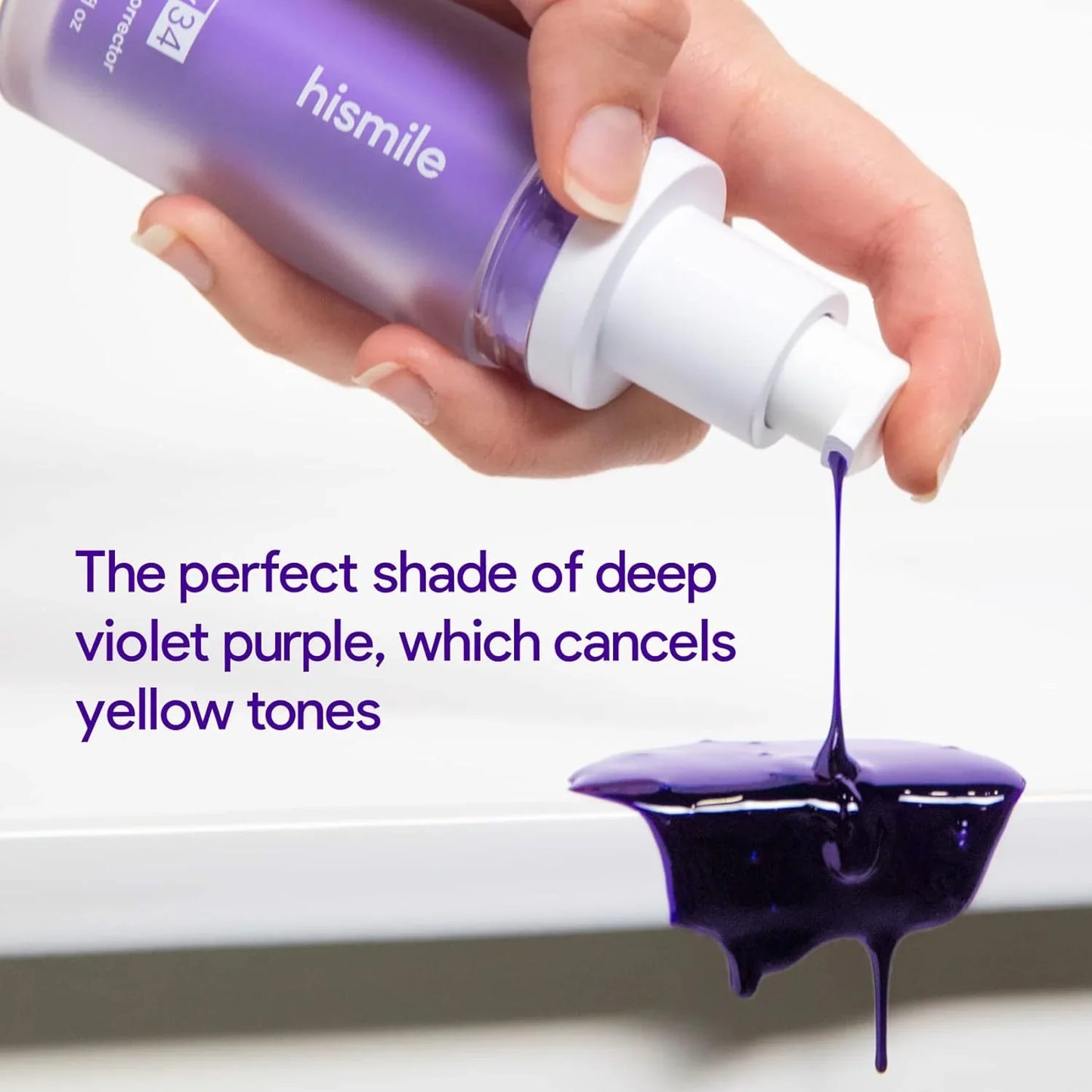Hismile V34 Purple Teeth Whitening Colour Corrector | Instant Brighten Yellow Teeth
